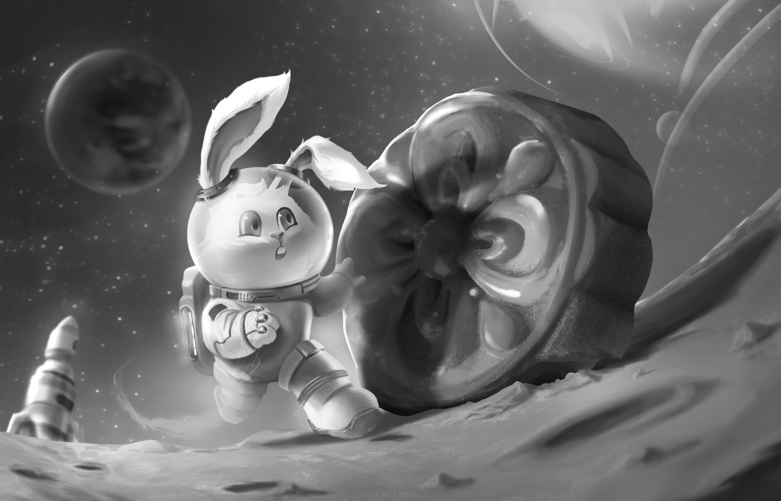 兔子宇航员恐怖图片