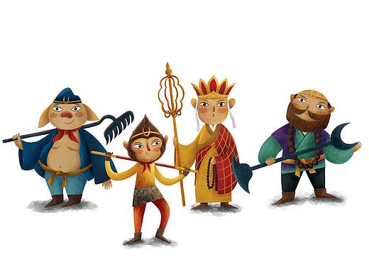 前一段时间为出版社创作的一组西游记人设