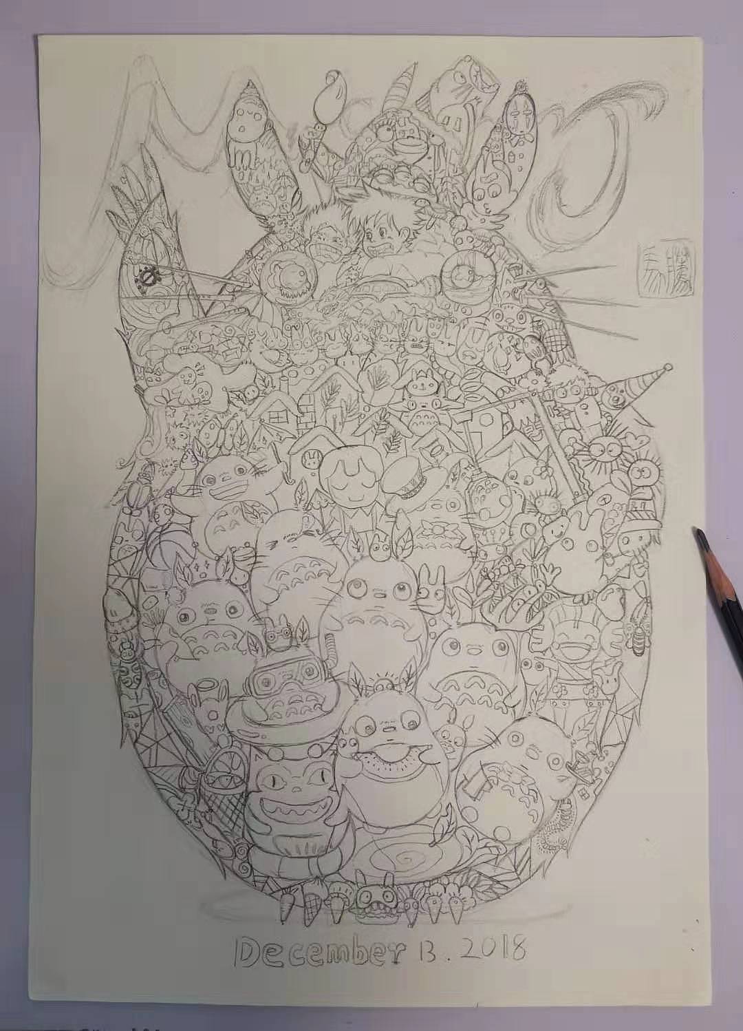 宫崎骏龙猫之百变回锅猫肉（图ZMTczMDE3NjA4） - 绘画 - 站酷设计师动静结合的马原创素材 - 站酷ZCOOL