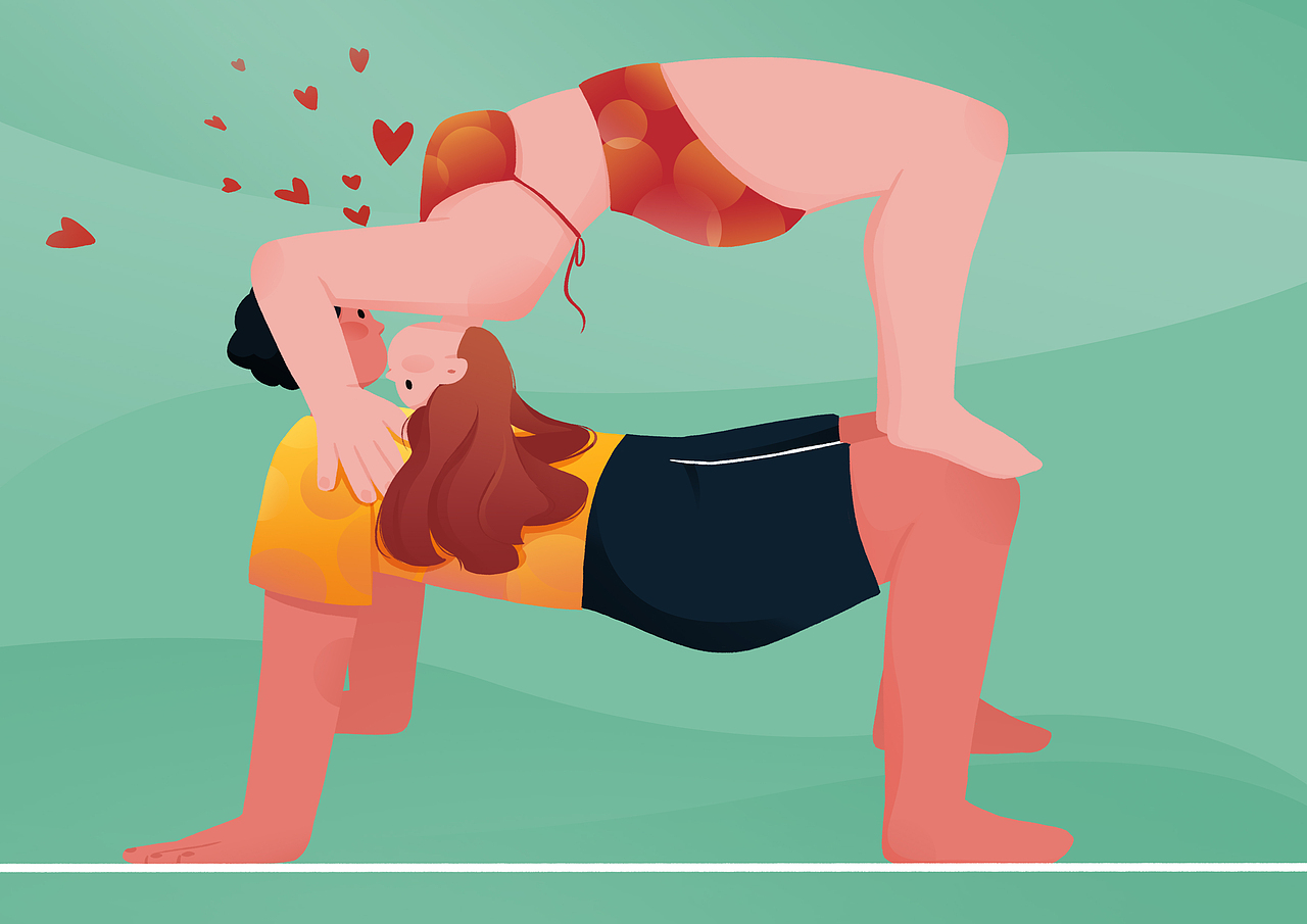 Couple Yoga（图ZMjE5NjI2OTIw） - 创作习作 - 站酷设计师白开水煮蛋原创素材 - 站酷ZCOOL