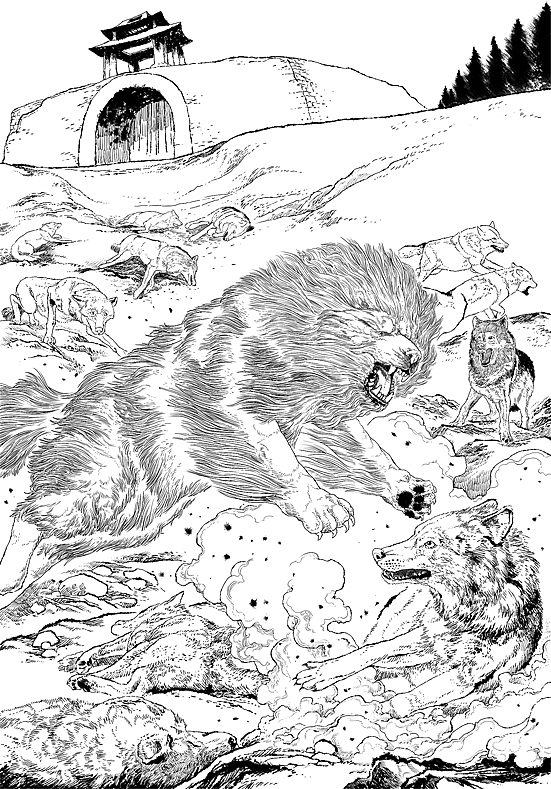 写实漫画线稿,写实动物插画,探险插画,儿童插画绘本