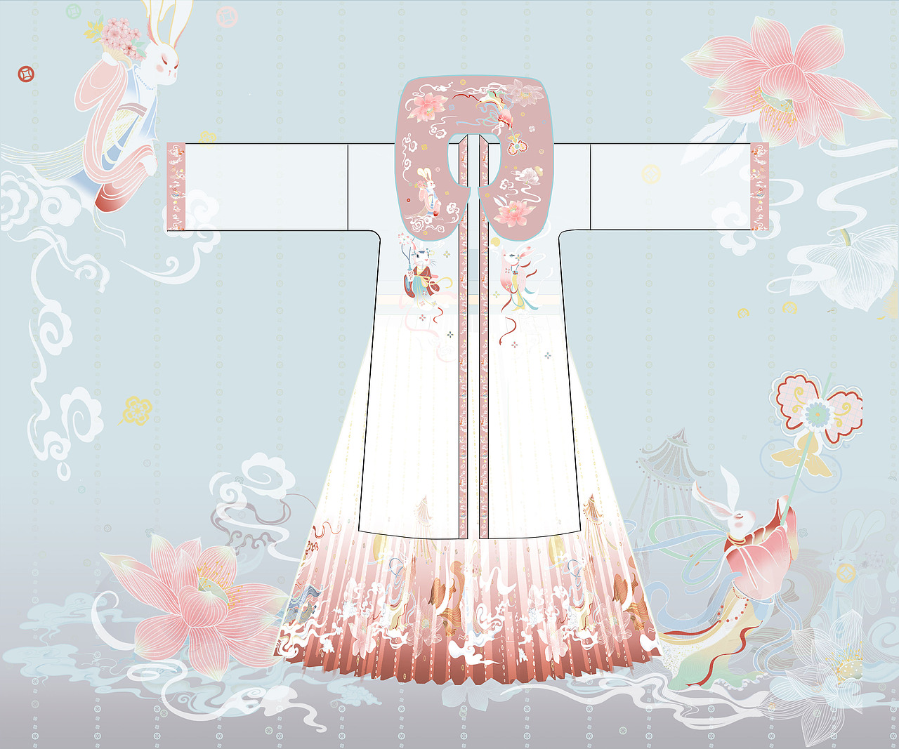 「汉服设计」去年出款的汉服设计稿