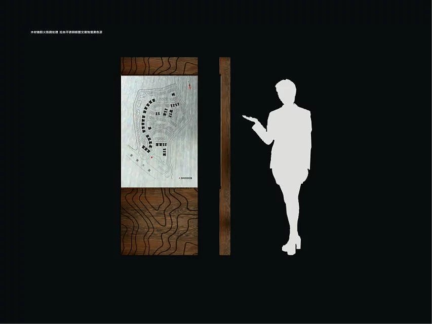 山地别墅导视牌