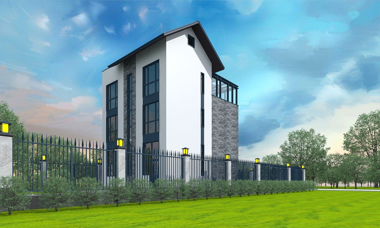 广西三层现代简约别墅设计,