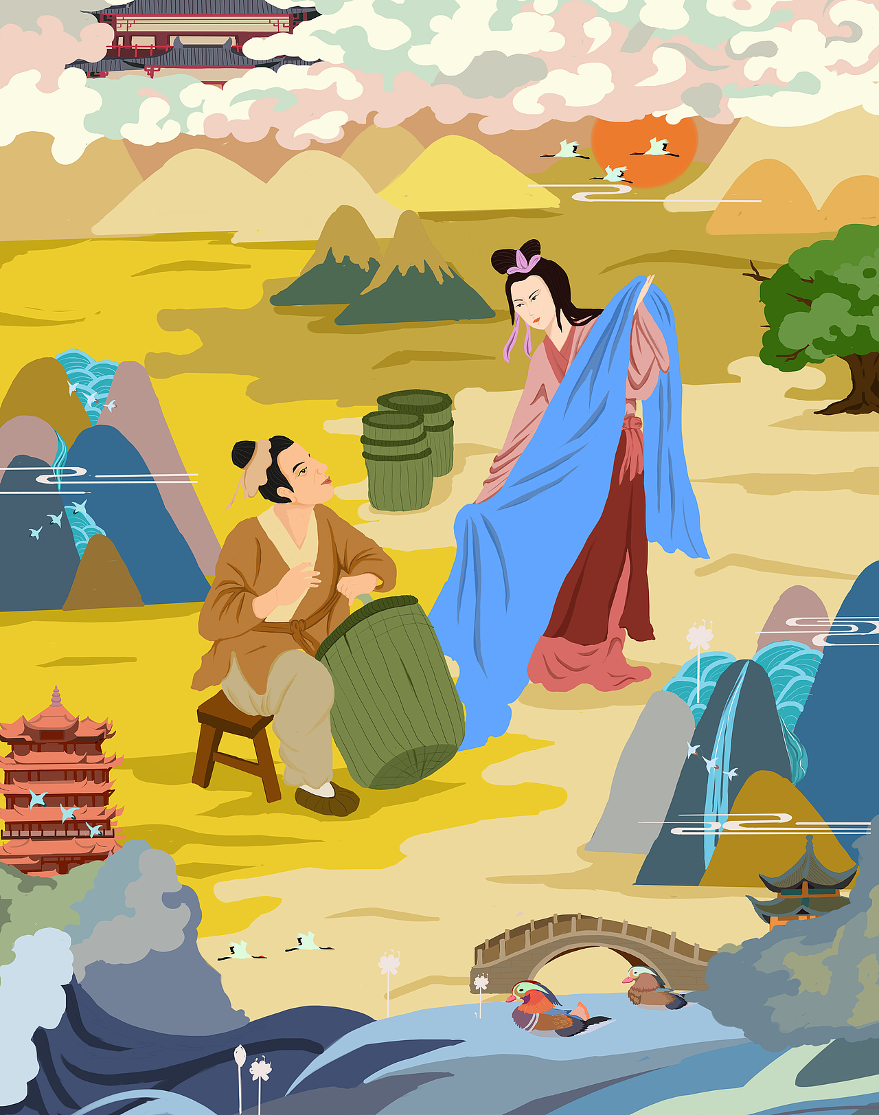 二十四孝插画设计