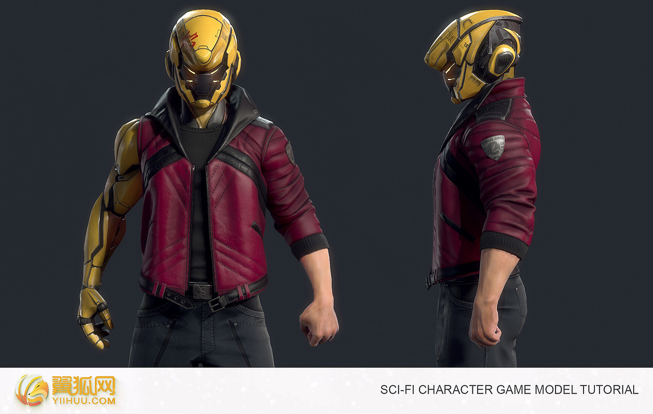 赛博朋克2077科幻游戏角色《狐隆焰-金王》（图ZMTYwMTg1NDA4） - 人物/生物 - 站酷设计师翼狐网原创素材 - 站酷ZCOOL