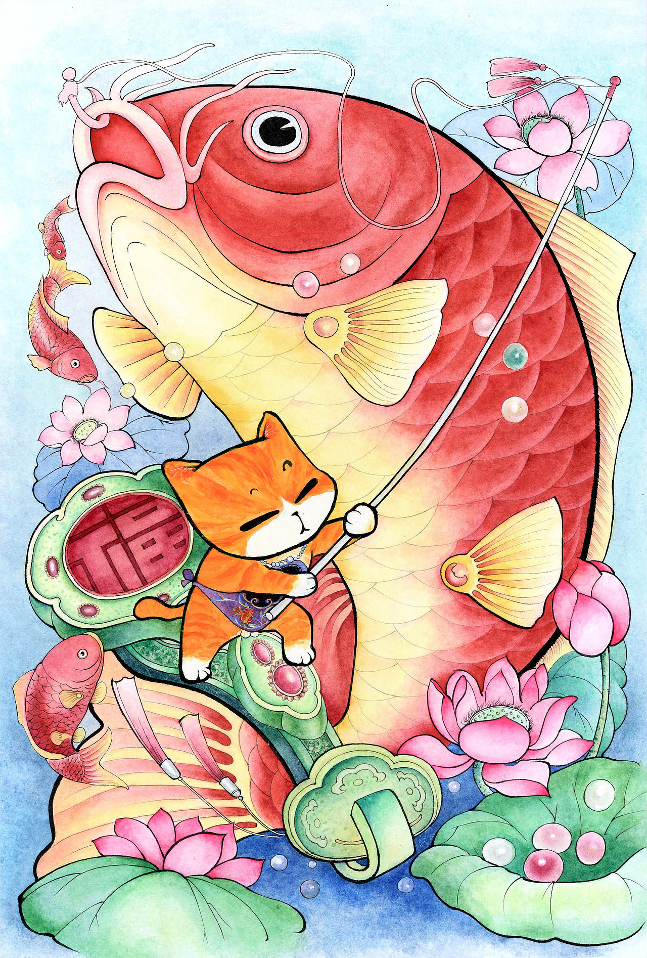 喵肥家旺卡通年画合集（图ZMjMzNjkxODYw） - 艺术插画 - 站酷设计师歪理猫原创素材 - 站酷ZCOOL