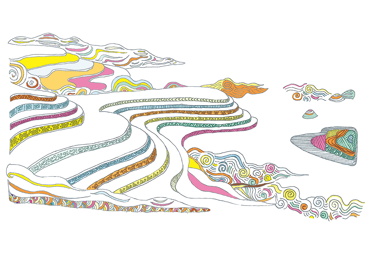 桂林元素民族风格插画