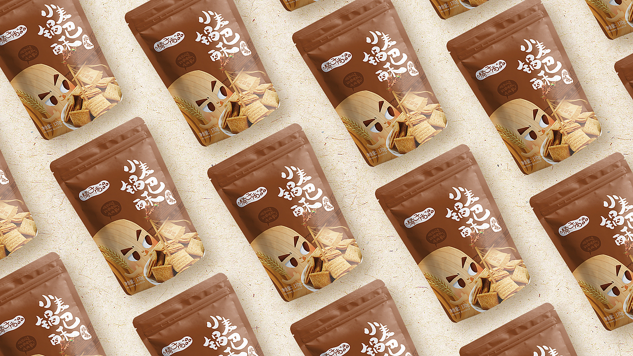 小麦锅巴酥包装设计