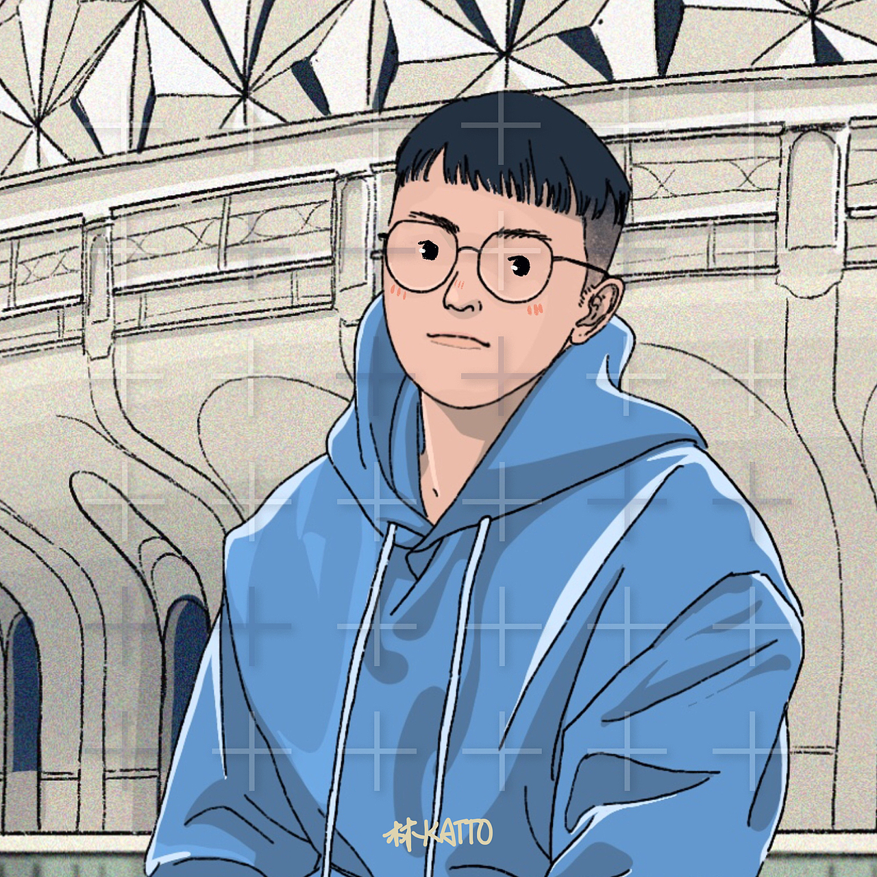 头像第三次整理:豆豆眼男生画风