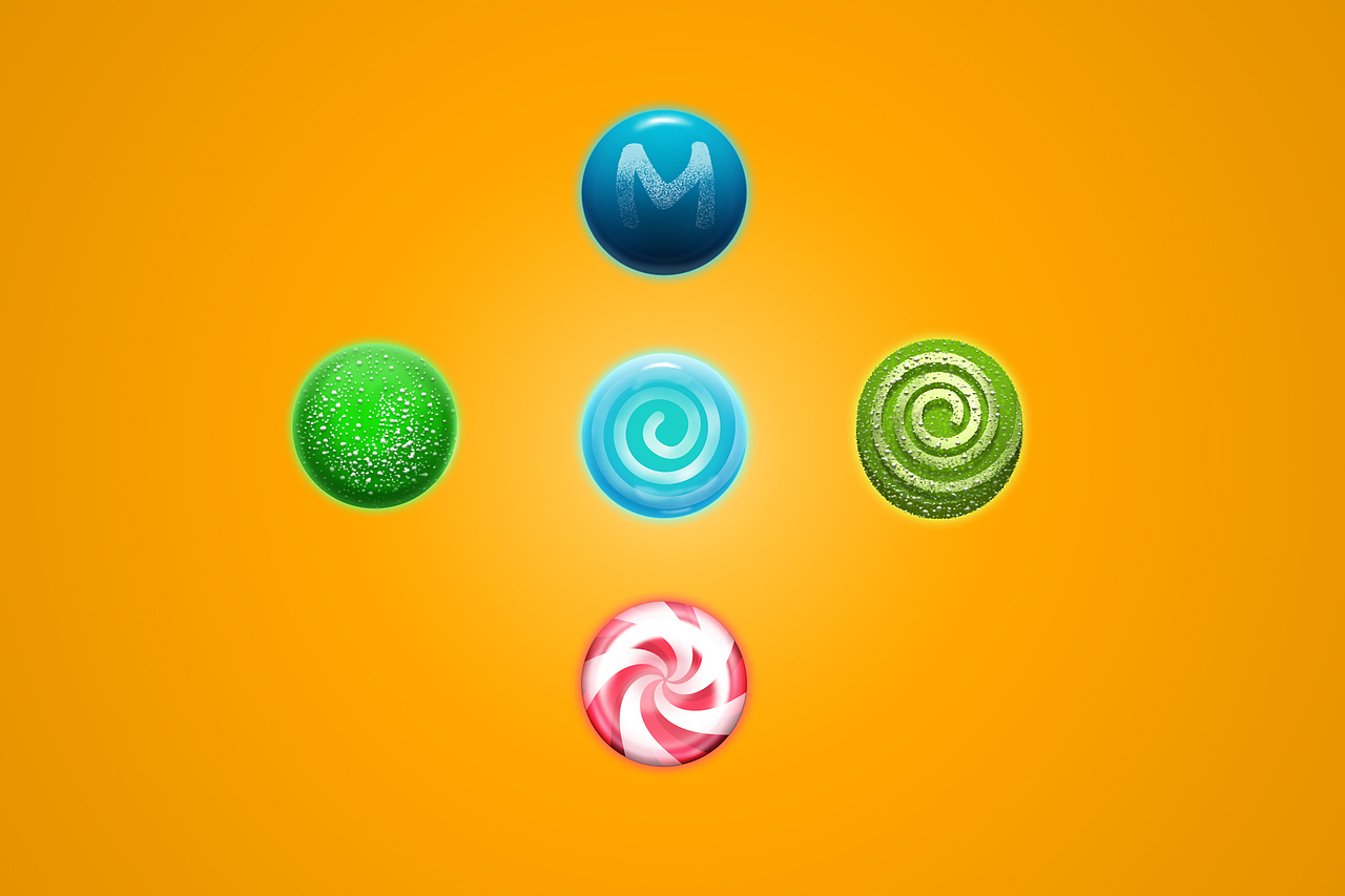 一款是手机游戏糖果主题图