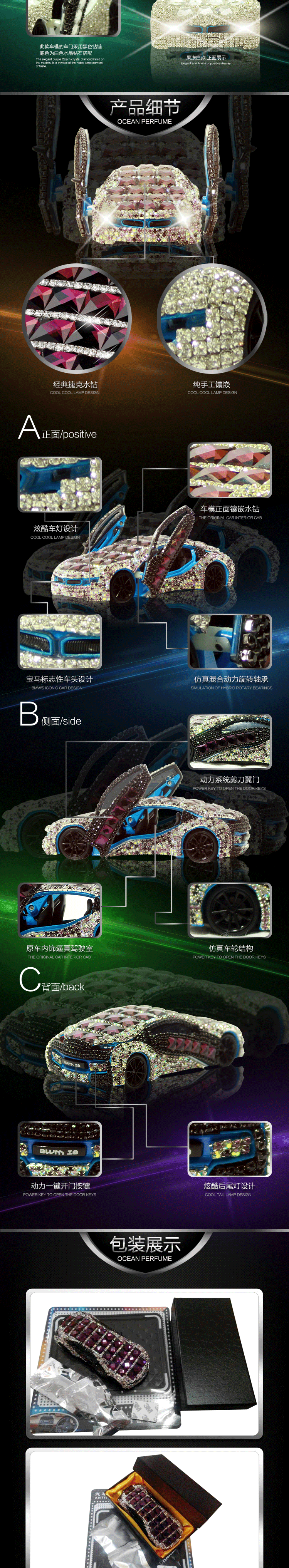 宝马镶钻汽车香水座详情页（图ZMzA2MzQ5NzI=） - 电商 - 站酷设计师张小龙设计工作室原创素材 - 站酷ZCOOL