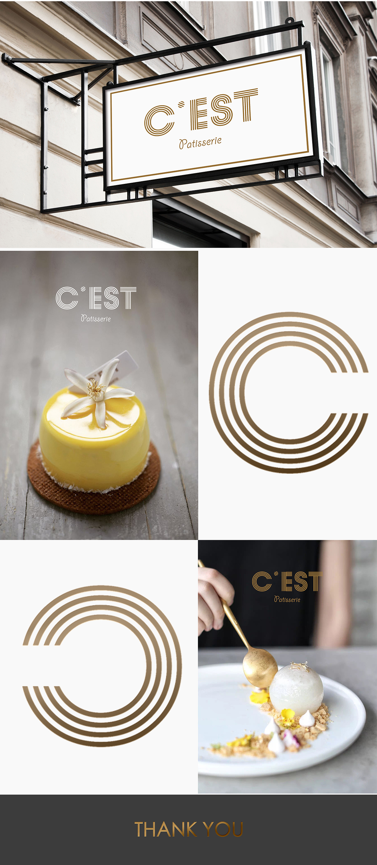 Kate Chan「 C'EST法式甜品 」 平面/ 品牌 /VI/ logo 标志/ 导视/包装