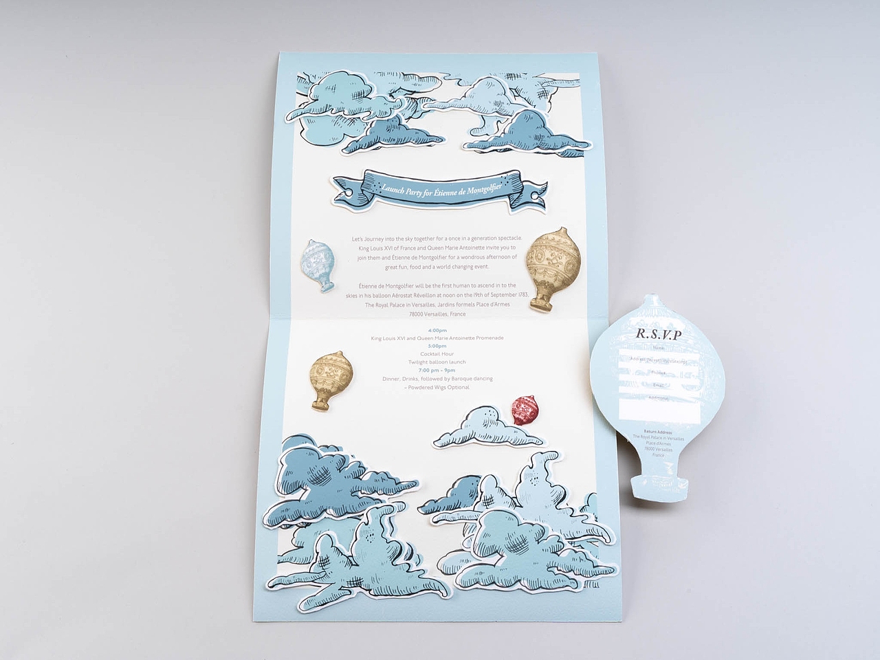 【邀请函设计】热气球启动仪式
