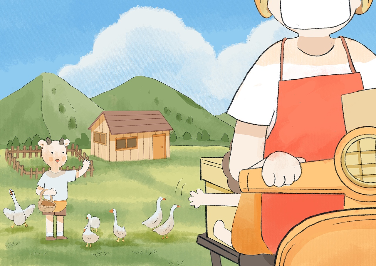 原创绘本小故事/小镇咖啡03 外卖派送（图ZMjUyODkyMjYw） - 儿童插画 - 站酷设计师定要嫁给打野原创素材 - 站酷ZCOOL