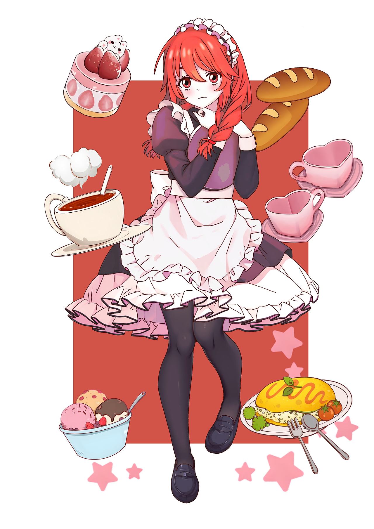 女仆咖啡厅（图ZMzgwMDY1NjQ4） - 概念设定 - 站酷设计师蔷薇双子原创素材 - 站酷ZCOOL