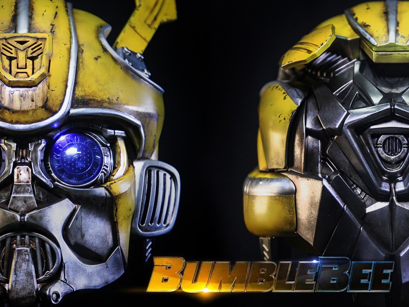 孩之宝电影版变形金刚大黄蜂Bumblebee头盔升级涂装