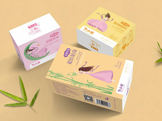  新达卫生用品 -- 竹小蜜卫生巾包装设计 