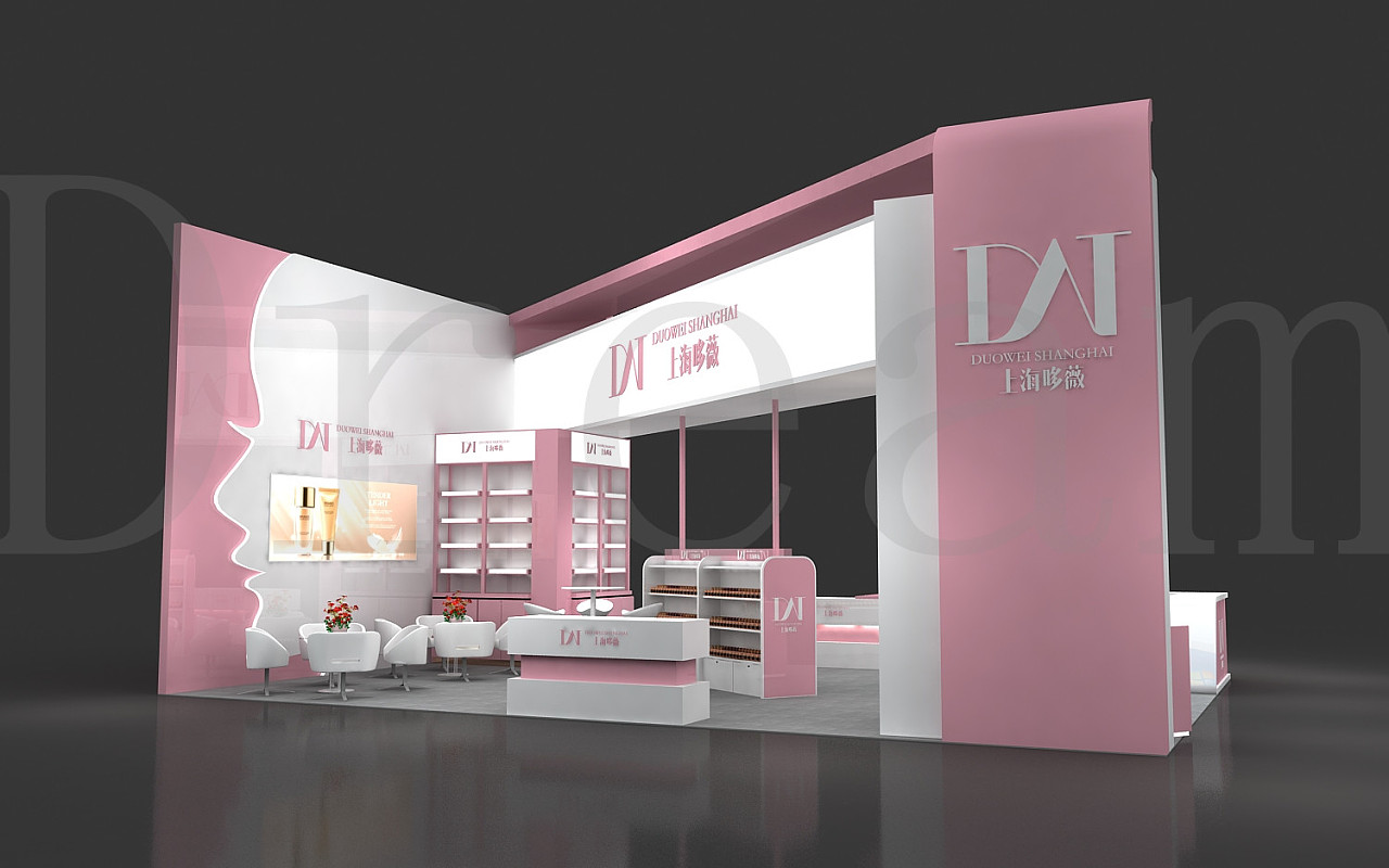 美妆展位设计|空间|展陈设计|dream一拳 - 原创作品 - 站酷 (zcool)