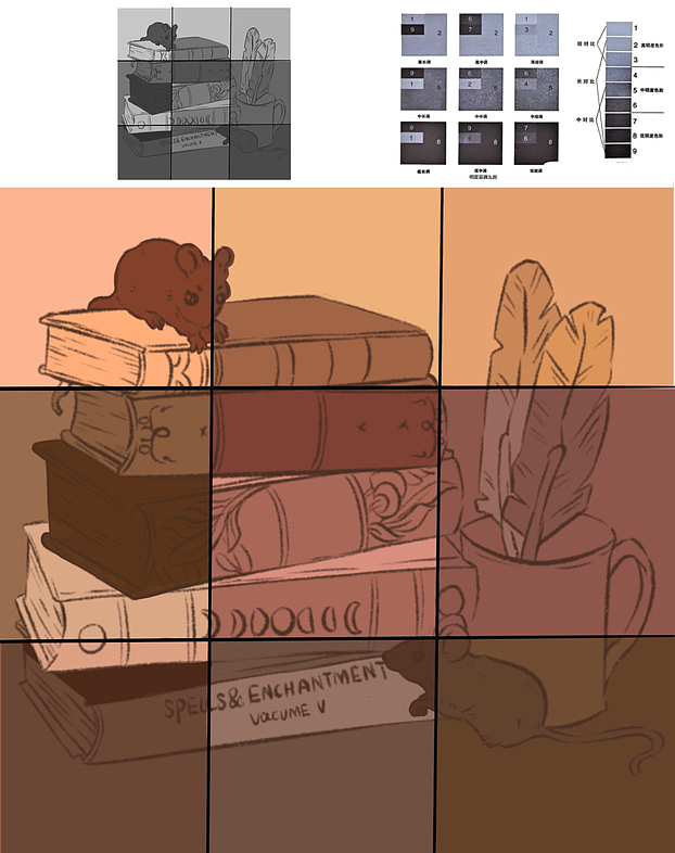 明度九調(diào)（圖ZMzYzNDA4OTQ4） - 圖案 - 站酷設(shè)計師一條今魚原創(chuàng)素材 - 站酷ZCOOL