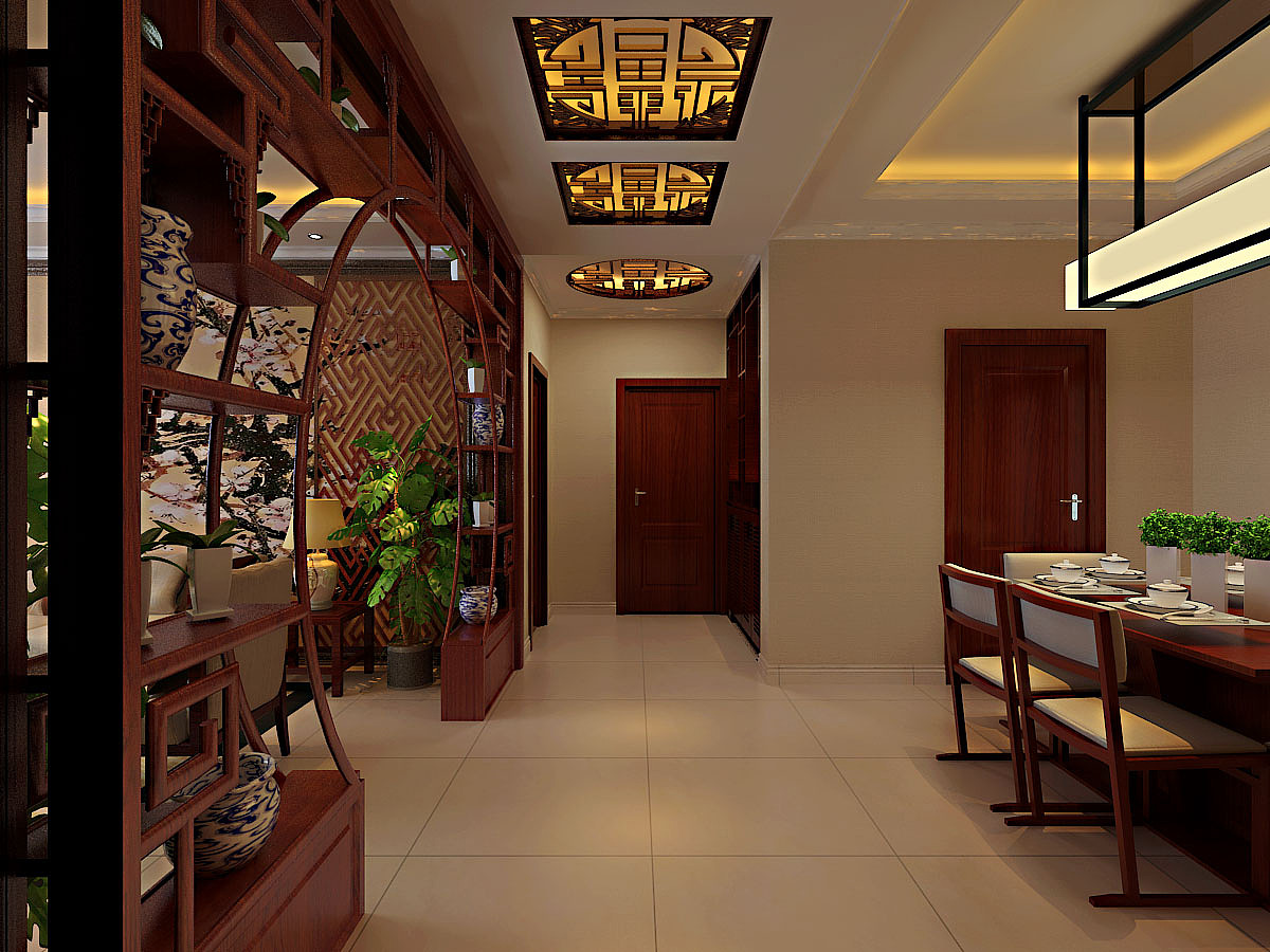 【国际城装修】-135㎡三室两厅-新中式