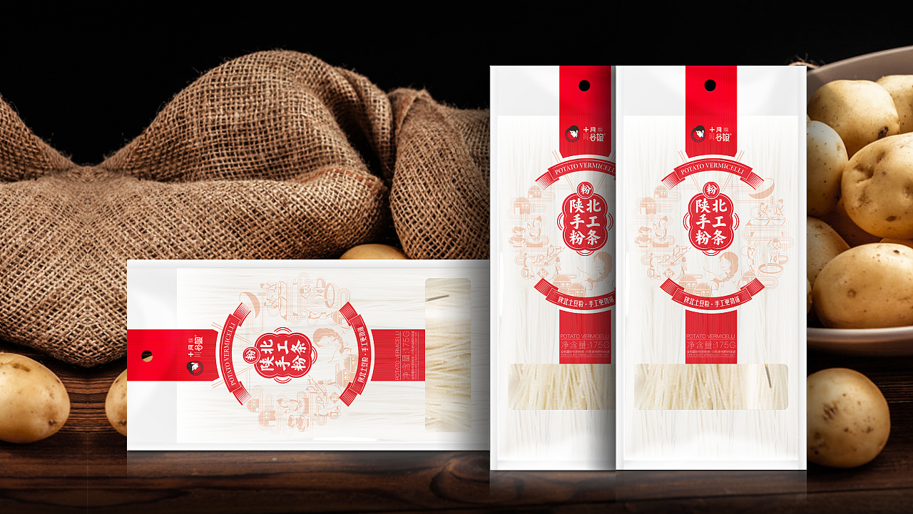 十月谷娘 - 陕北土豆粉条包装设计