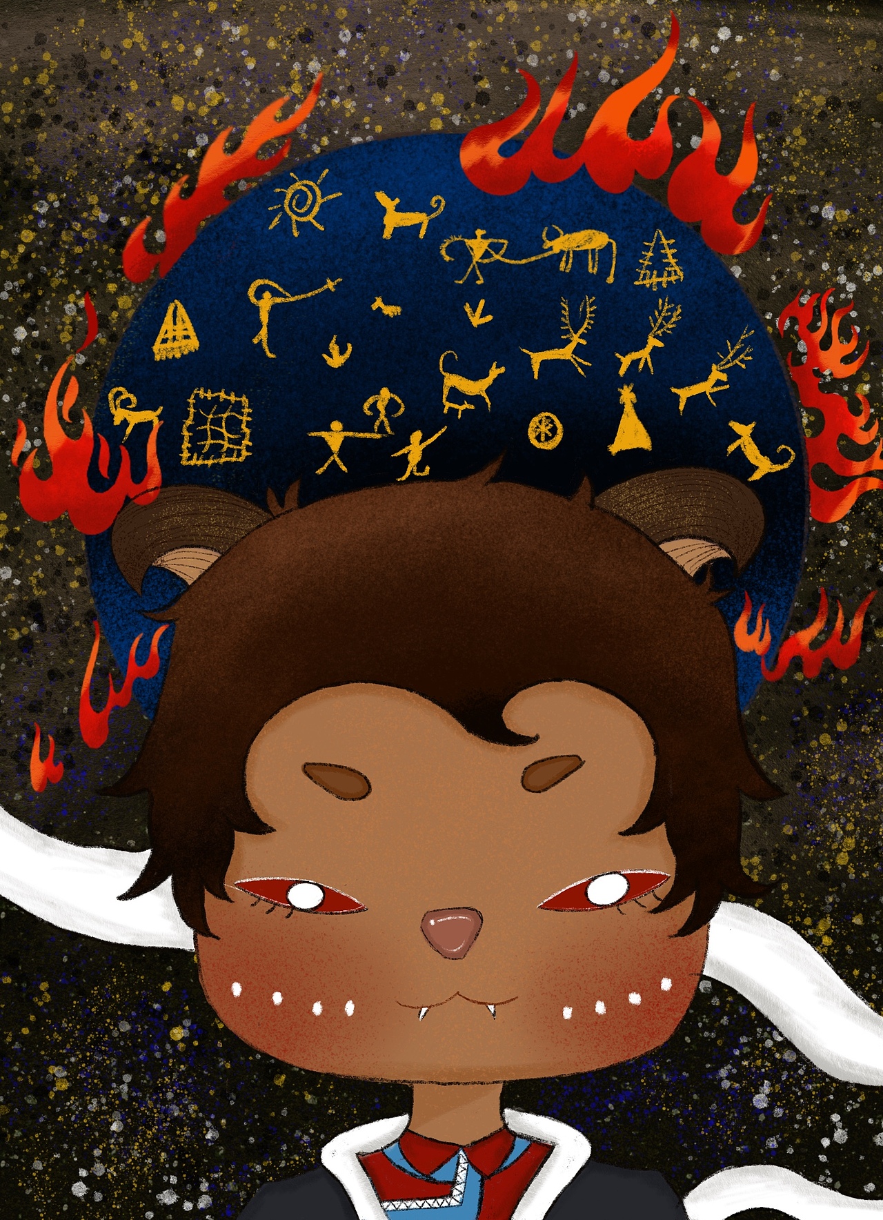 围鹿棋插画设计（图ZMjQyOTQ2NzE2） - 创作习作 - 站酷设计师什么都不会的歌儿原创素材 - 站酷ZCOOL