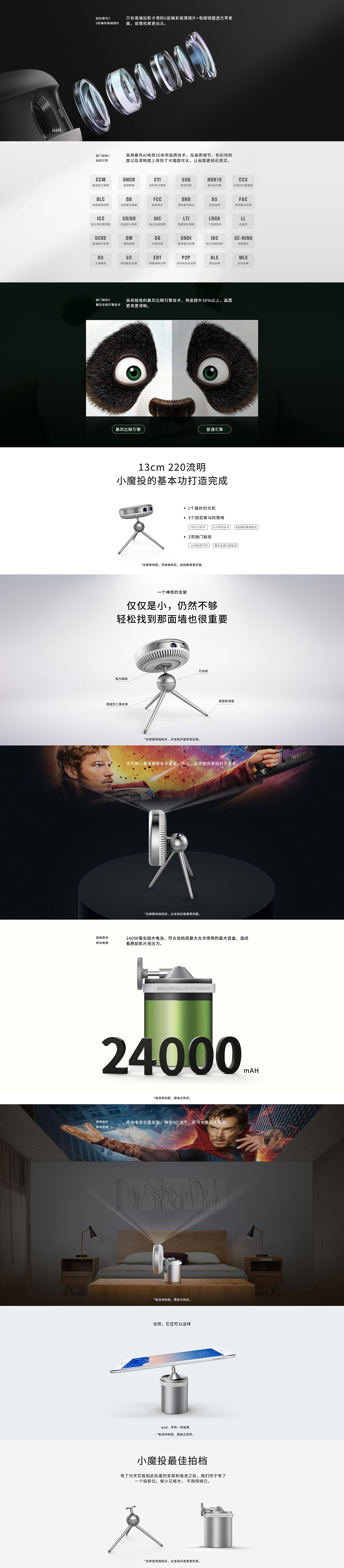 暴風(fēng)投影小魔投產(chǎn)品詳情頁（圖ZMTMyNjk5MjYw） - 企業(yè)官網(wǎng) - 站酷設(shè)計(jì)師秦貓貓?jiān)瓌?chuàng)素材 - 站酷ZCOOL