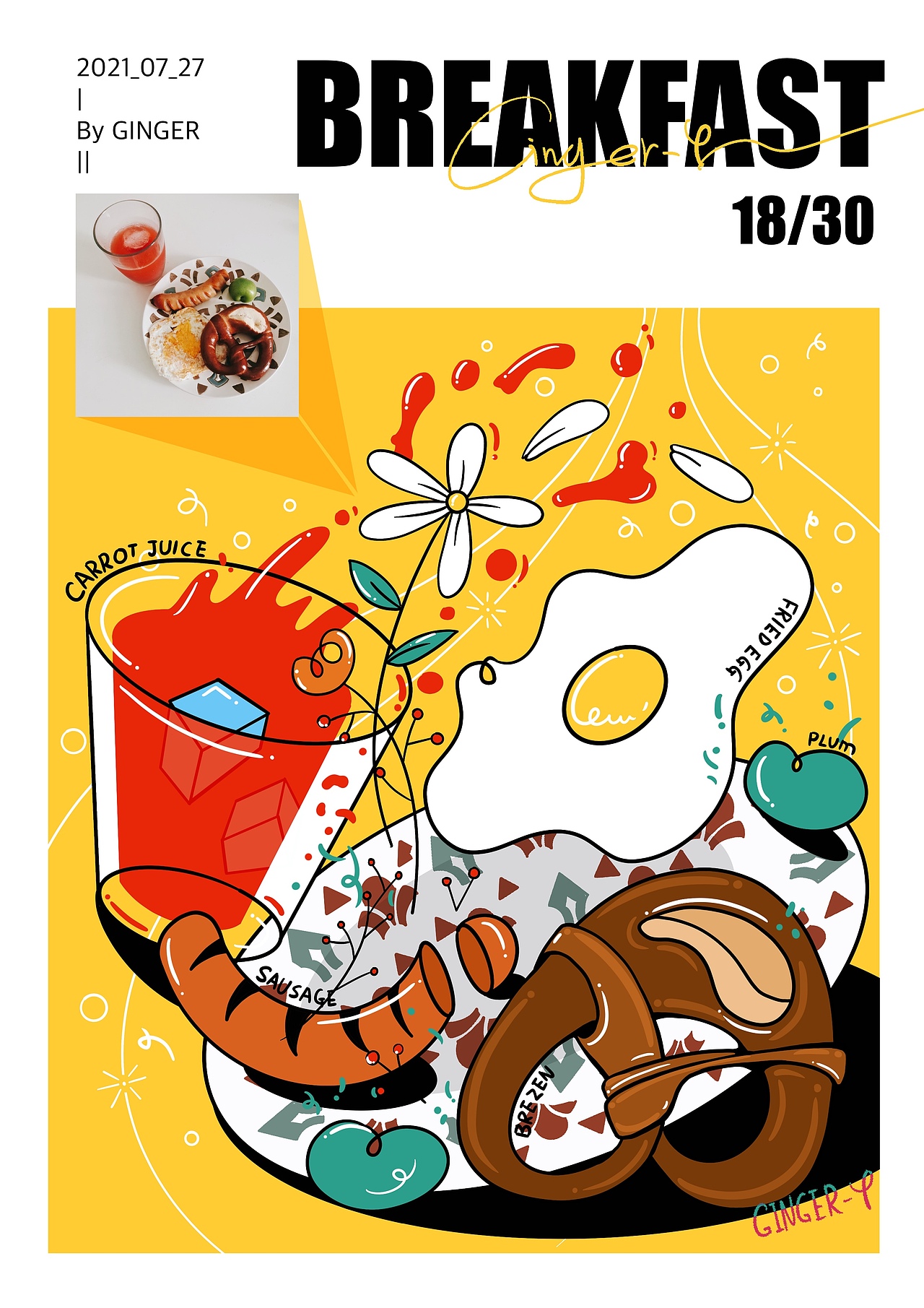 好好吃饭 认真生活（图ZMjc3OTMwODky） - 创作习作 - 站酷设计师姜汁撞脑原创素材 - 站酷ZCOOL