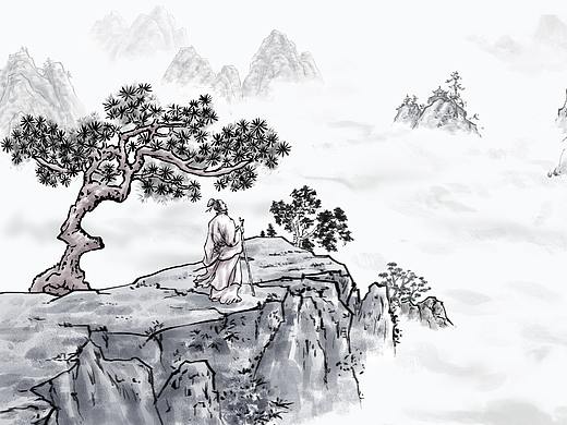 水墨山水画