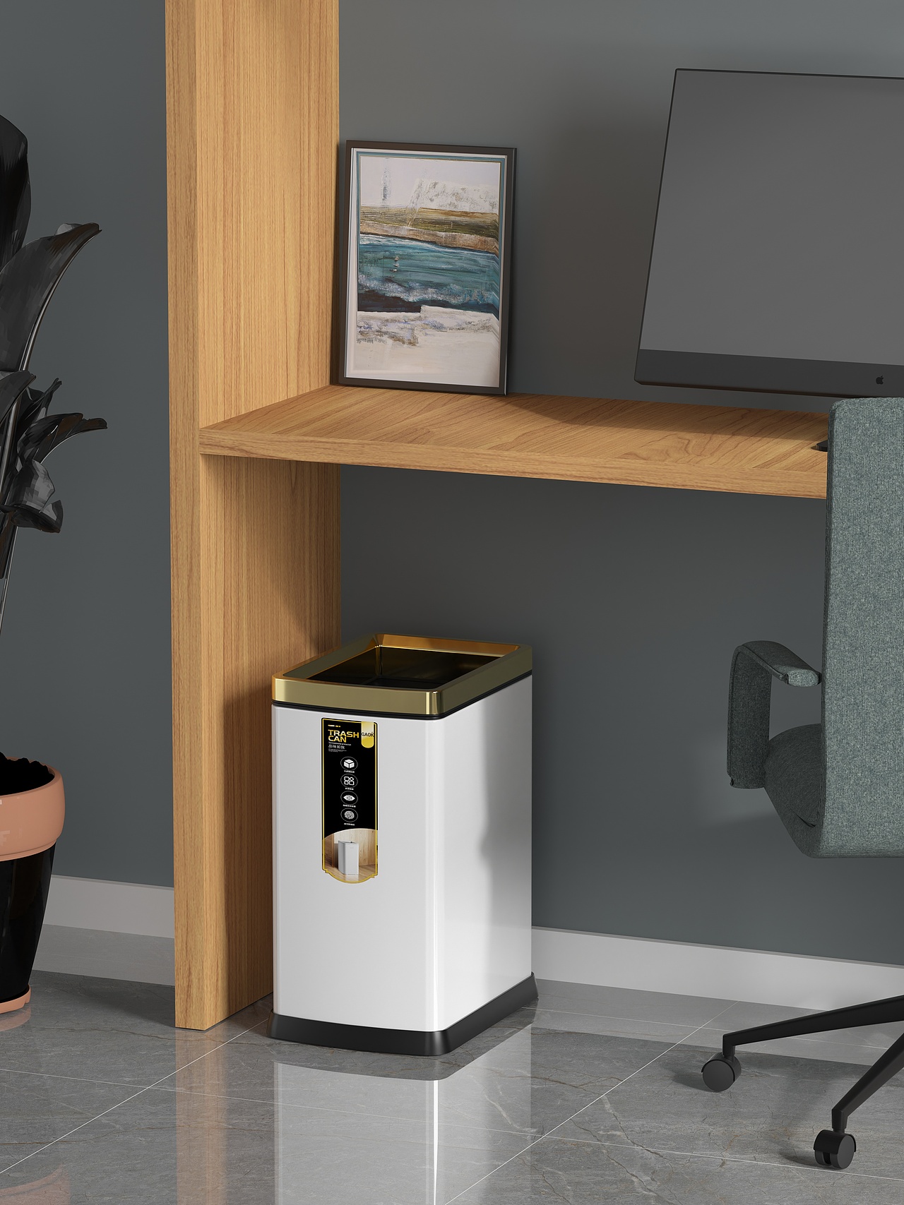 电商产品图#C4D#一些厨房挂件置物架3D渲染合集