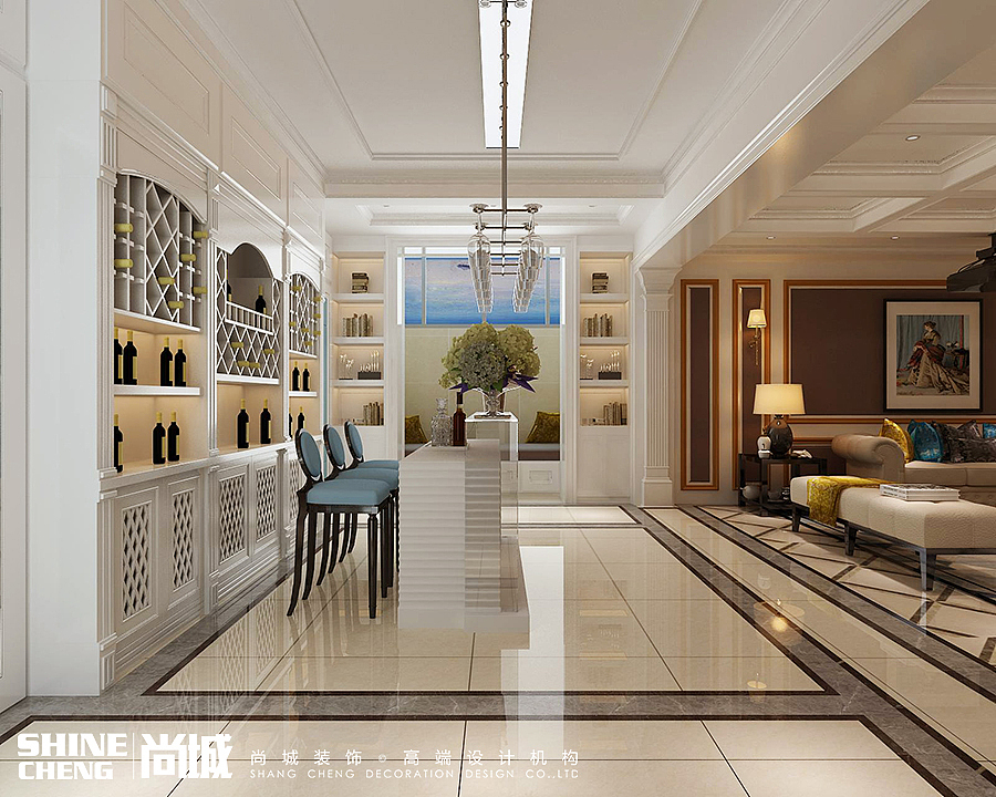 泰安鲁商别墅欧式240㎡风格案例赏析—泰安尚城装饰