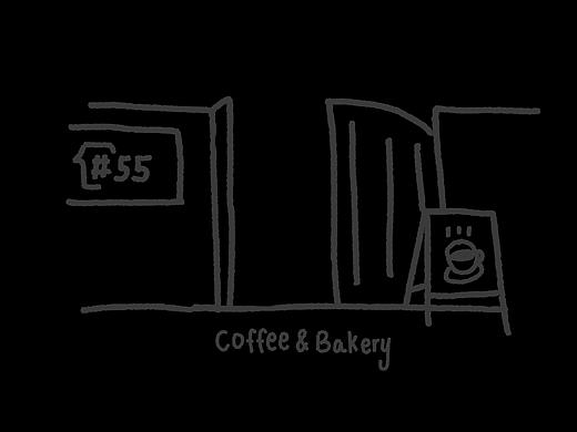 #55 Coffee&Bakery 不卖杂物的甜品店不是好的咖啡店（个人主页-ZMzkyNjAwMDA=） - 商业插画 - 站酷设计师红豆面包原创素材 - 站酷ZCOOL