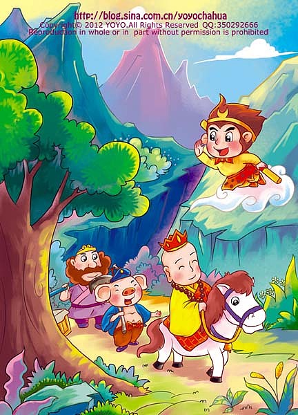 儿童插画西游记