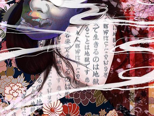 鬼姬（个人主页-ZMzE5ODMwOTY=） - 创作习作 - 站酷设计师食月_Sharon原创素材 - 站酷ZCOOL