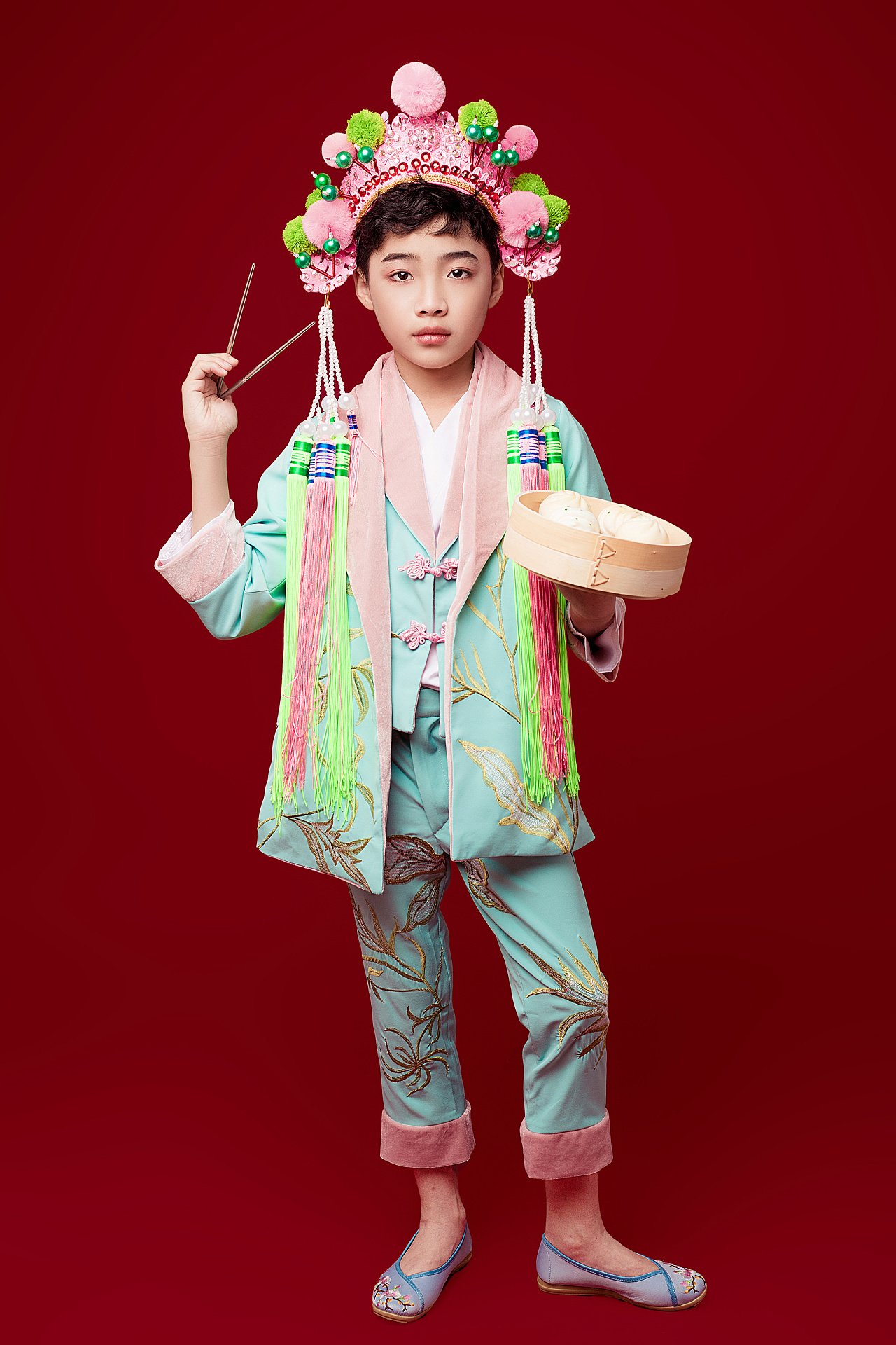 中国红古风儿童摄影