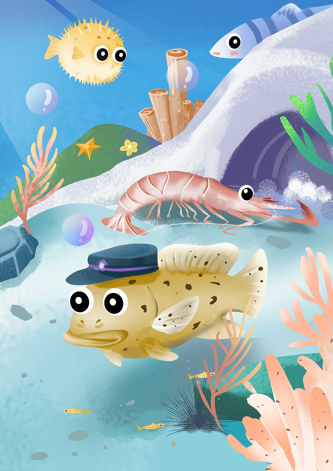 海洋共生主题插画