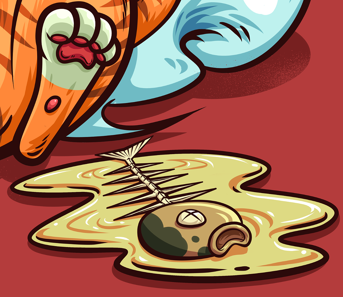 随地乱扔食物残渣特写