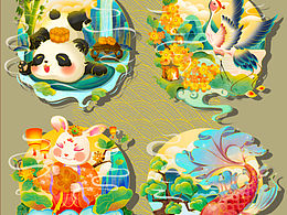 中秋主題國風(fēng)小場景