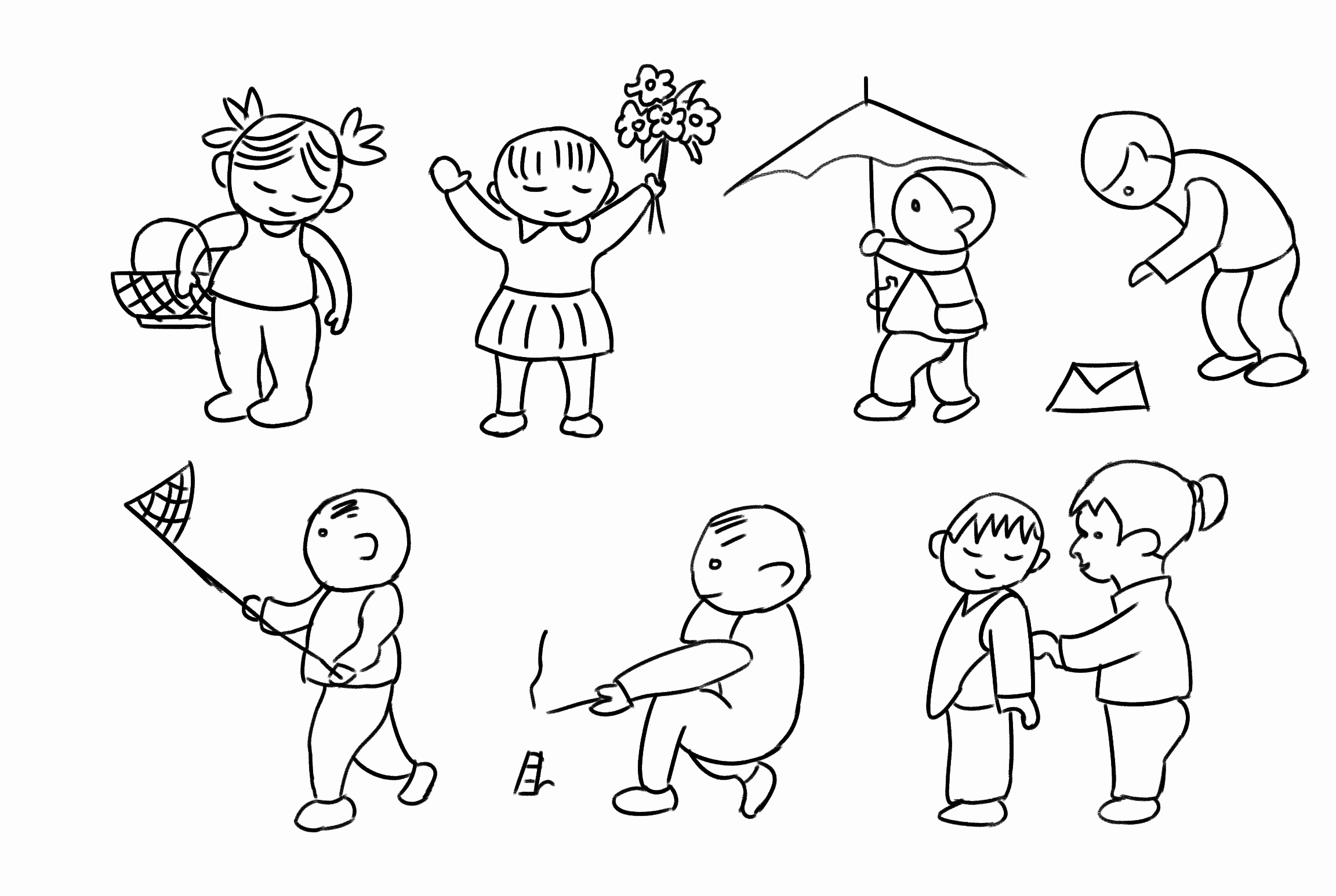 动漫人物简笔画简笔画大全（共10图）_卡通简笔画_中国婴幼儿教育网
