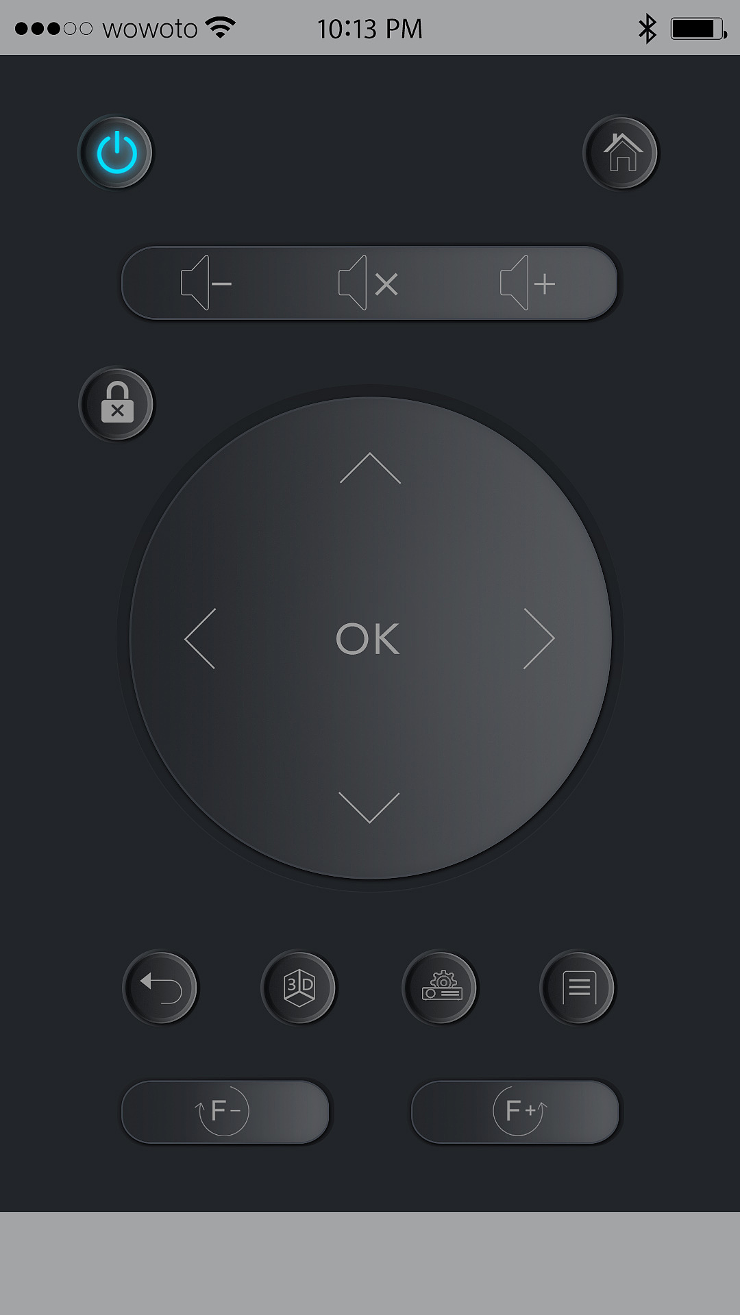 手机与软件交互的遥控器界面