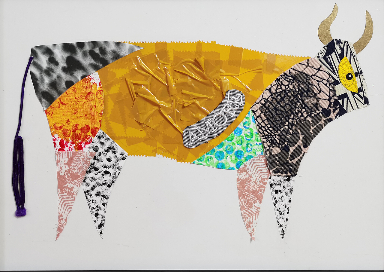 动物形象综合材料装饰画系列作品