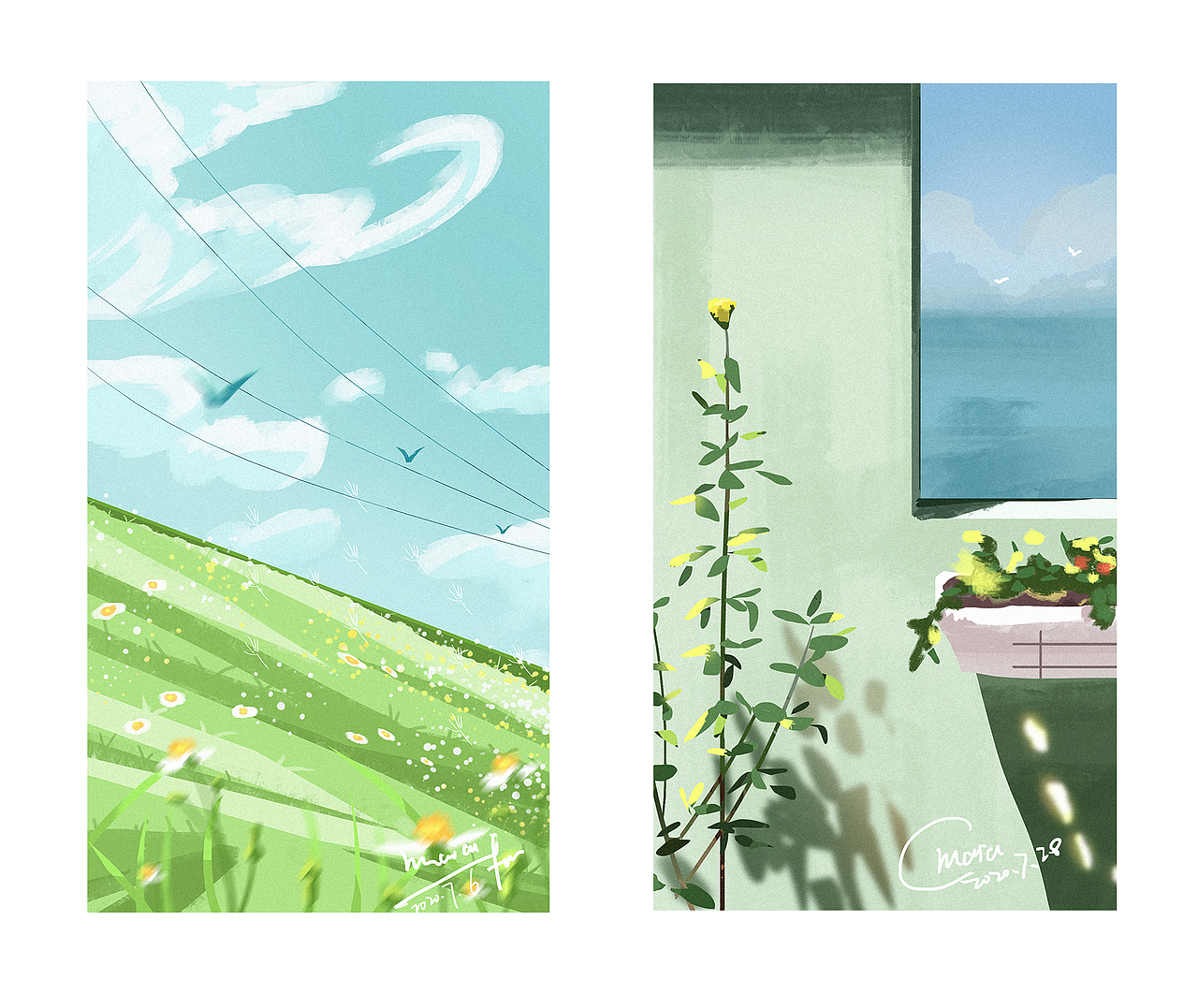 6-8月的一些涂涂画画