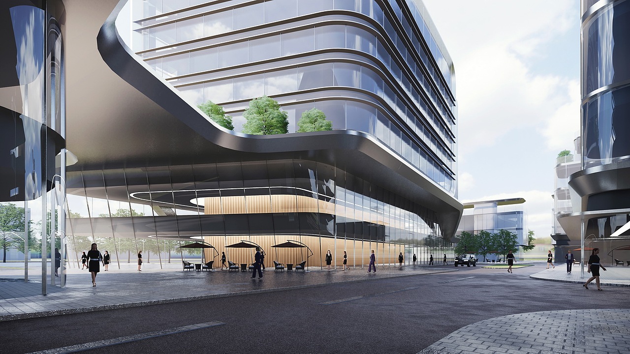 现代办公楼SU模型（图ZMjc5MzA2MjQ0） - 建筑设计 - 站酷设计师素模网原创素材 - 站酷ZCOOL