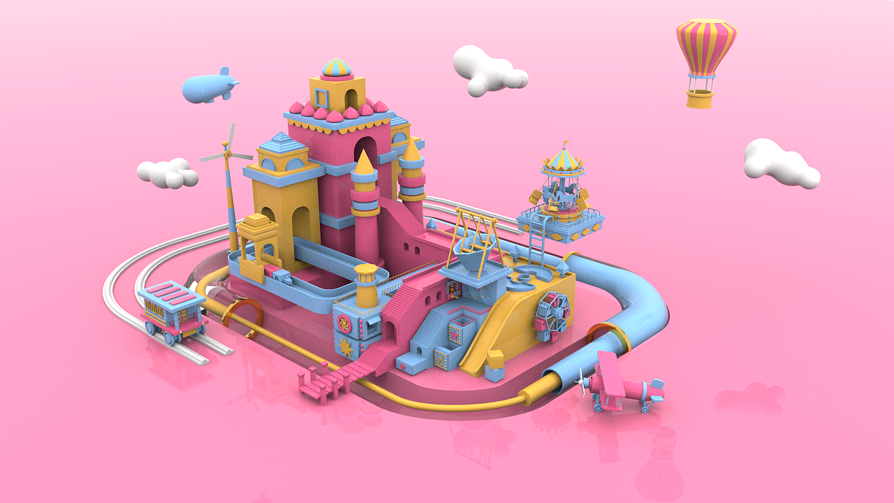 Dream of paradise（梦想乐园）（图ZMTQ3NTQ3Mzg4） - 场景 - 站酷设计师冰残粉fm原创素材 - 站酷ZCOOL