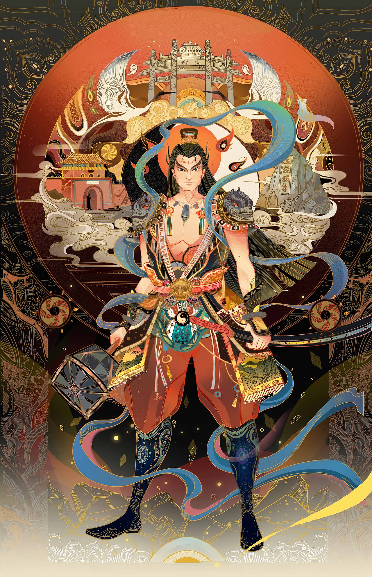泰山文创 《石敢当》创作（图ZMTg0MzUxMDg0） - 商业插画 - 站酷设计师乘川原创素材 - 站酷ZCOOL