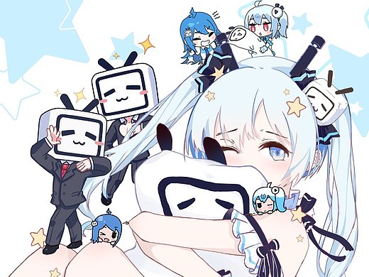 小电视年糕抱枕拟人