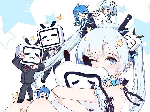 小电视年糕抱枕拟人