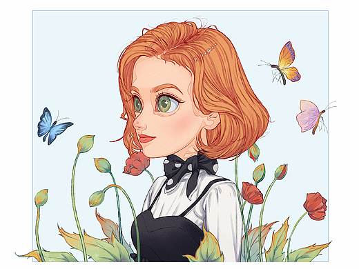 罌粟花女孩（個人主頁-ZNDY5ODM2NDg=） - 商業(yè)插畫 - 站酷設(shè)計師勇不可當(dāng)原創(chuàng)素材 - 站酷ZCOOL