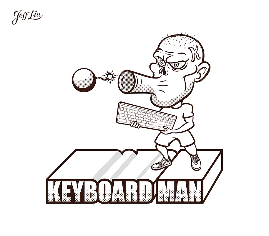 键盘侠keyboardman|插画|艺术插画|德罗丰deroff_原创作品-站酷zcool